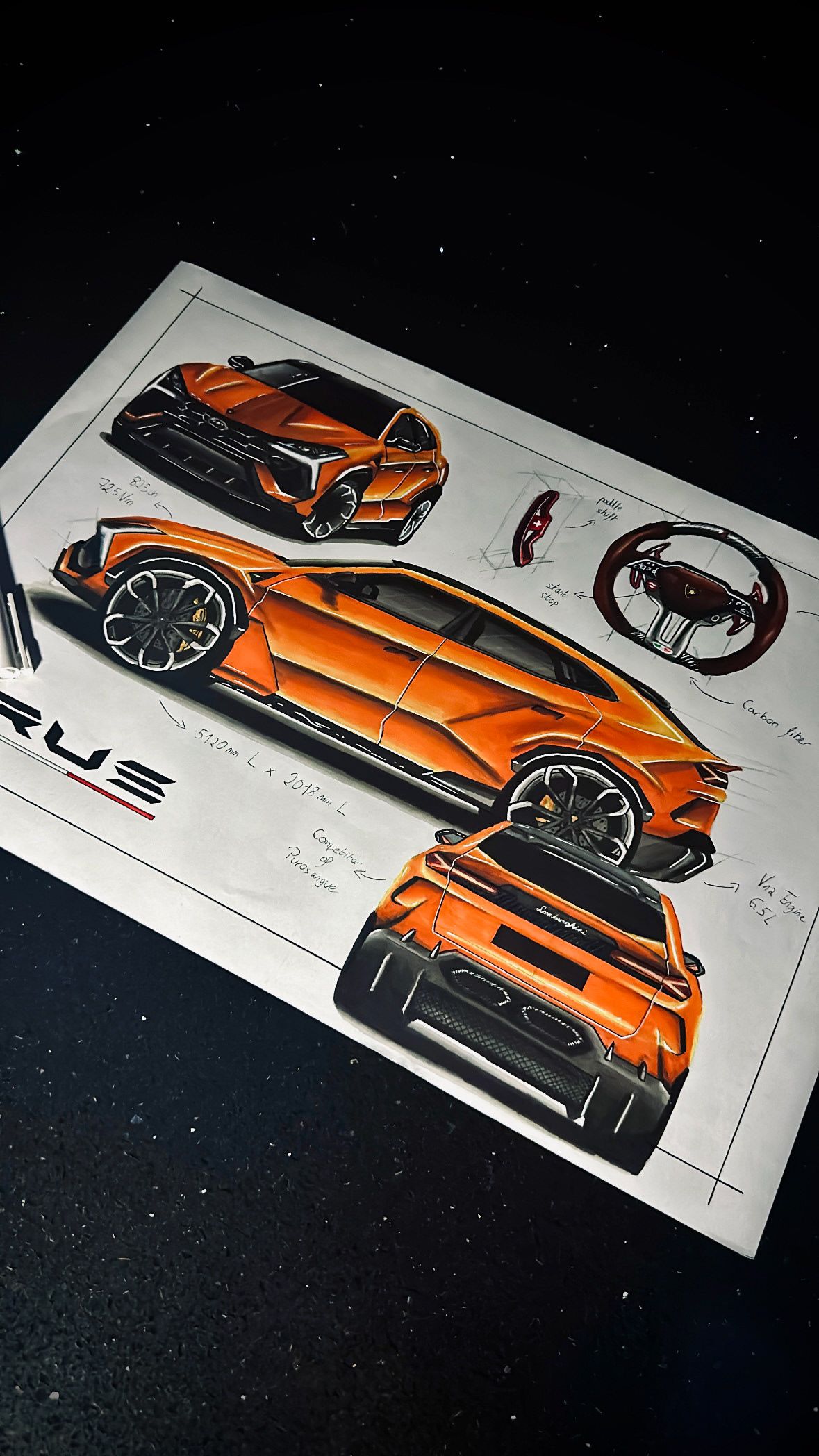 Lamborghini Urus V12 Concept - Vue 2
